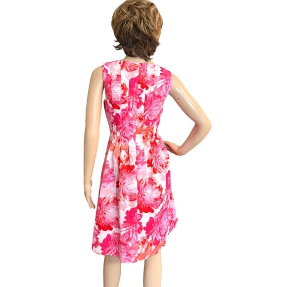 Jessica Howard Floral Print Dress Size 6 Sleeveless Fit Flare Coquette Feminine - Picture 4 of 11